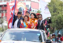 ऐतिहासिक पदक दिलाएकी पलेशालाई भव्य स्वागत