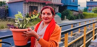 जन्मदिनमा सुवेदीको सामाजिक कार्य, बुढीबजार–खराने सडकको रेलिङमा रोपिन् फूल